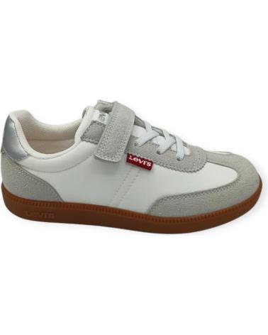 Deportivas-De-Niña-LEVIS-ZAPATILLA-BLANCO-GRIS-BLANCO
