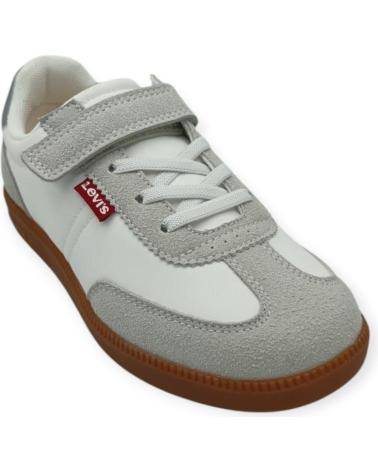 Deportivas-De-Niña-LEVIS-ZAPATILLA-BLANCO-GRIS-BLANCO