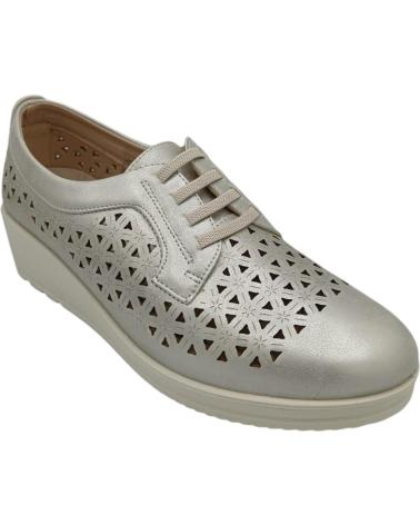 Zapatos de cuña per Donna DAVINIA ZAPATO CALADO GOMAS PLATEADO
