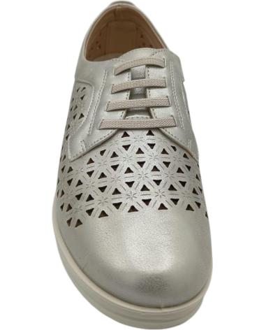 Zapatos de cuña per Donna DAVINIA ZAPATO CALADO GOMAS PLATEADO