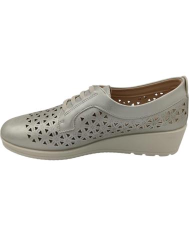 Zapatos de cuña per Donna DAVINIA ZAPATO CALADO GOMAS PLATEADO
