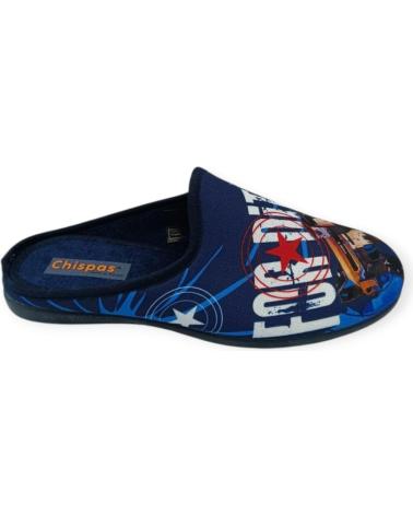 Calzado de casa de Mujer y Niña y Niño CHISPAS ZAPATILLA CASA NIO AZUL LETRAS 85 VARIOS COLORES