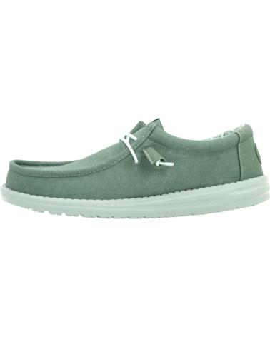 Man Boat shoes HEY DUDE INFORMALES HOMBRE MODELO WALLY CANVAS COLOR VERDE GRNICBR