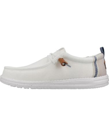 Zapatos de Hombre HEY DUDE INFORMALES HOMBRE MODELO WALLY SUMMER LINEN COLOR BLANCO WHT WHTSTN