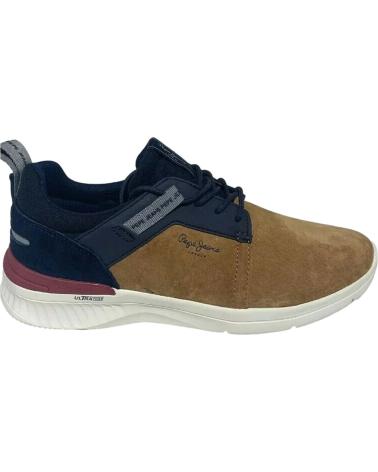 BASKETS PEPE JEANS JAY PRO SHOE COMBI COGNAC MULTICOLORE COGNAC