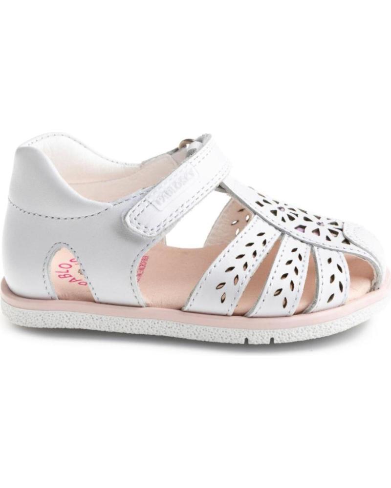 Sandalias de Niña PABLOSKY SANDALIA CERRADA DE PIEL RESPETUOSA PARA NINA 0539 BLANCO