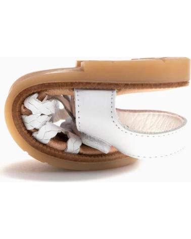 PABLOSKY SANDALIAS PLANAS DE PIEL BLANCAS MODELO 438700 BLANCO