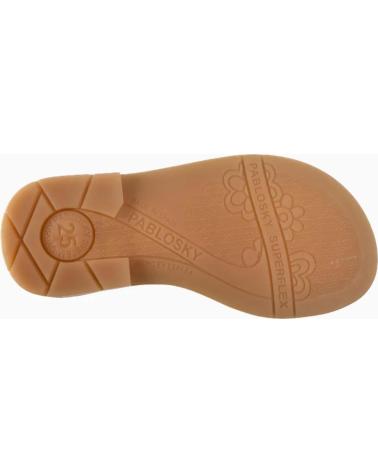 PABLOSKY SANDALIAS PLANAS DE PIEL BLANCAS MODELO 438700 BLANCO