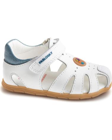 Deportivas de Niño PABLOSKY SANDALIA DE PIEL RESPETUOSA PARA NINO 051802 COLOR BLANCO