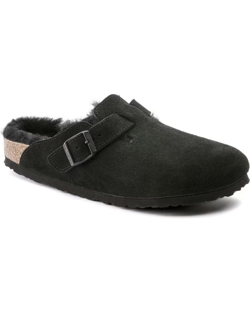 Zoccoli per Uomo BIRKENSTOCK ZUECOS BOSTON VL SHEARLING PARA UNISEX EN COLOR NEGRO