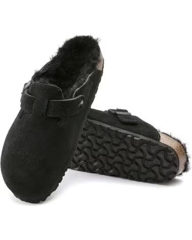 Zoccoli per Uomo BIRKENSTOCK ZUECOS BOSTON VL SHEARLING PARA UNISEX EN COLOR NEGRO