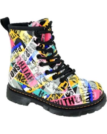 Boots für Mädchen BUBBLE BOBBLE BOTA MILITAR BUBBLE PARA NINA C398 COLOR MULTICOLOR NEGRO