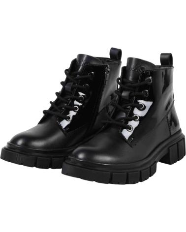 STIVALETTI DKNY D6087809B IN PELLE NERA CON CERNIERA MULTICOLORE MULTICOLOR