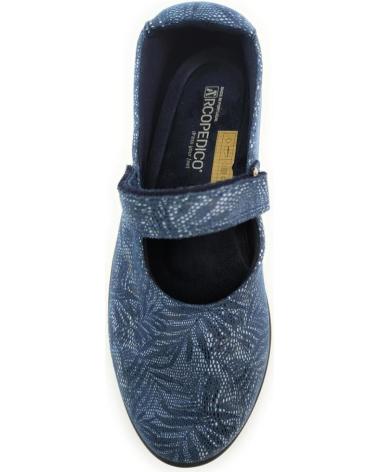 Woman Flat shoes ARCOPEDICO ESTRELLA LICRA AZUL