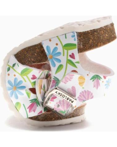 Zapatos de Niña PABLOSKY SANDALIA ESTILO BIO CON HEBILLAS PARA NINA 439604 BLANCO