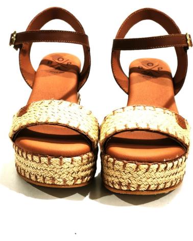 Sandals-De-Mujer-POPA-SANDALIA-CASUAL-DE-ANTE-Y-YUTE-CON-PLATAFORMA-Y-CUNA-CUERO