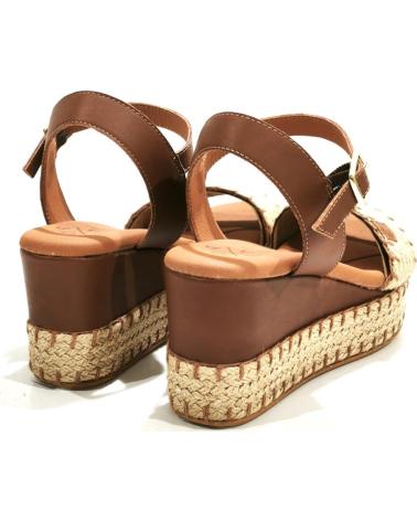 Sandals-De-Mujer-POPA-SANDALIA-CASUAL-DE-ANTE-Y-YUTE-CON-PLATAFORMA-Y-CUNA-CUERO