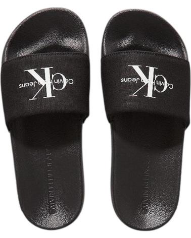 Zehansandalen für Damen CALVIN KLEIN SLIDE MONOGRAM WN NEGRO