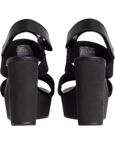 Sandales pour Femme CALVIN KLEIN WEDGE SANDAL WEBBING IN NEGRO