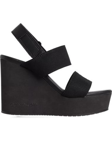 Sandales pour Femme CALVIN KLEIN WEDGE SANDAL WEBBING IN NEGRO