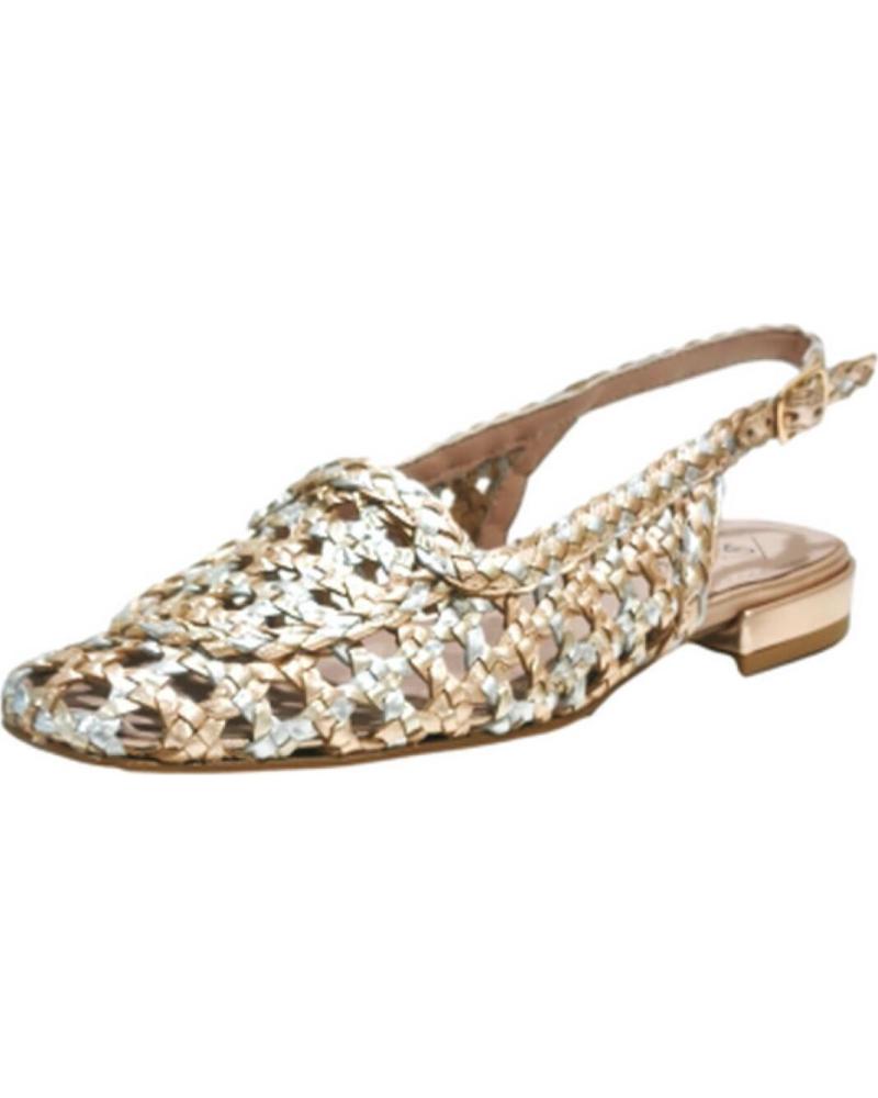 Sandali-De-Mujer-TOP3-ZAPATO-CASUAL-DE-PIEL-TRENZADA-CHAMPAN