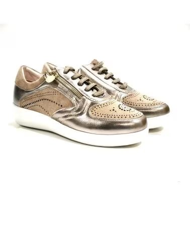 Sneaker für Damen STONEFLY STONEFLY DAMEN-SNEAKER AUS LEDER UND WILDLEDER, FARBE TAUPE-GOLD ORO TAUPE