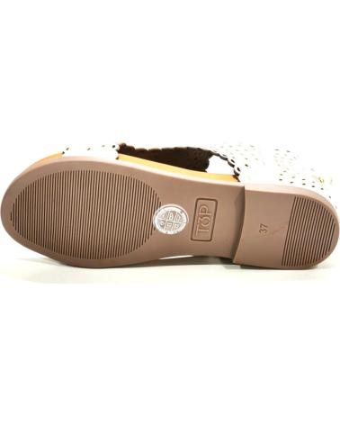 Sandali per Donna TOP3 SANDALIA CASUAL DE PIEL TROQUELADA CON SUELA DE GOMA HIELO