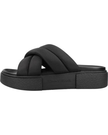 Sandálias de Mulher TOMMY JEANS SANDALIAS MUJER MODELO FLATFORM SANDAL COLOR NEGRO BDS