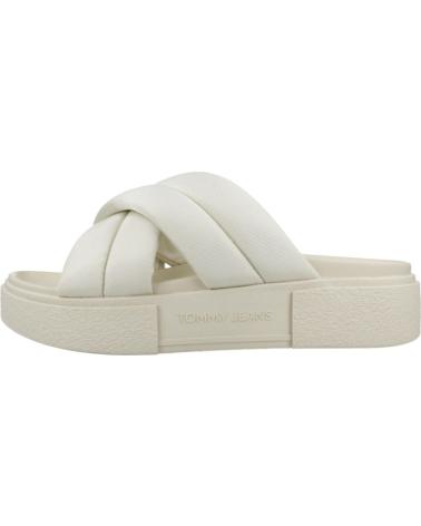 Sandálias de Mulher TOMMY JEANS SANDALIAS MUJER MODELO FLATFORM SANDAL COLOR BLANCO ACG
