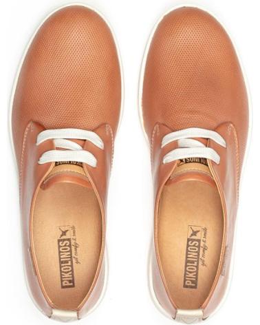 Schuhe-De-Mujer-PIKOLINOS-ZAPATO-PLANO-CON-CORDONES-PARA-MUJER-MADRID-W8A-MARRON-MARRóN