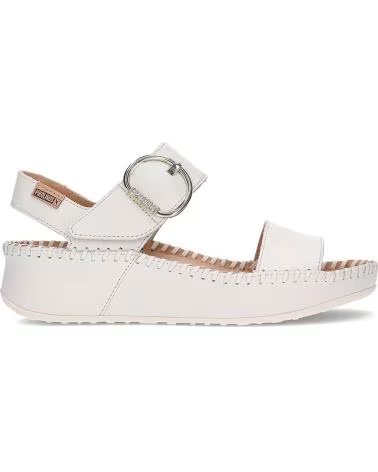 SANDÁLIAS PIKOLINOS MARINA W1C-0709 EM PELE COR CREME BLANCO