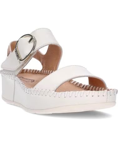 SANDALES PIKOLINOS MARINA W1C-0709 EN CUIR COULEUR CRÈME BLANCO