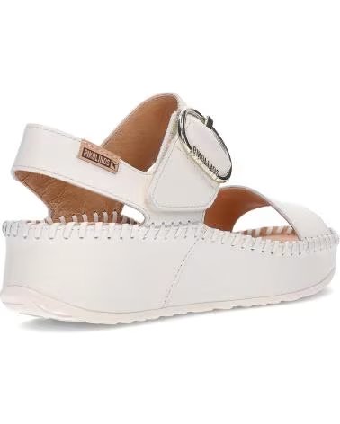 SANDALES PIKOLINOS MARINA W1C-0709 EN CUIR COULEUR CRÈME BLANCO