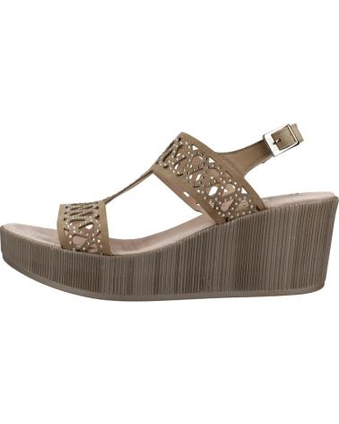 Woman Sandals 24 HORAS SANDALIA CASUAL DE PIEL CON CUNA Y PLATAFORMA DE GOMA ARENA