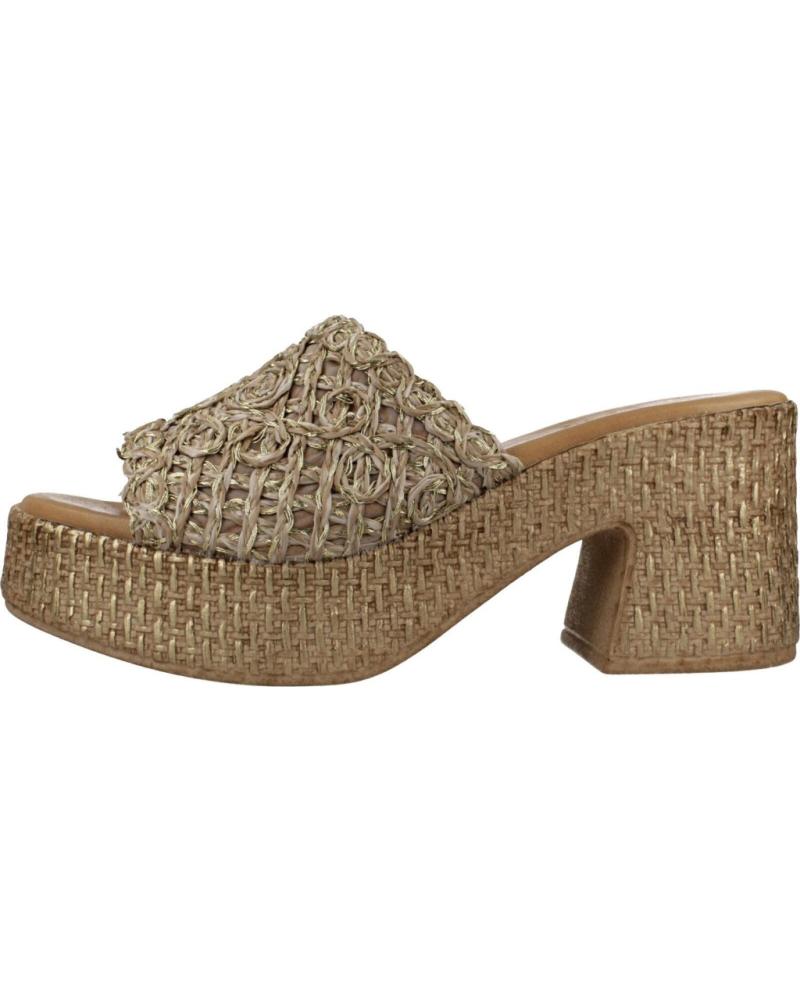 Zapatos de tacón de Mujer PORRONET ZUECOS MUJER MODELO 3172P COLOR ORO TAUPE