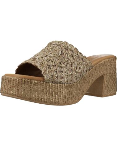 Zapatos de tacón de Mujer PORRONET ZUECOS MUJER MODELO 3172P COLOR ORO TAUPE