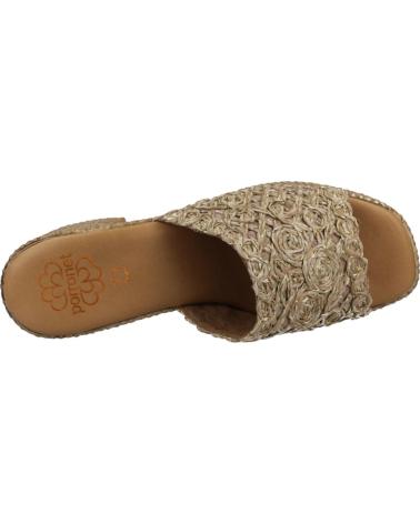 Zapatos de tacón de Mujer PORRONET ZUECOS MUJER MODELO 3172P COLOR ORO TAUPE