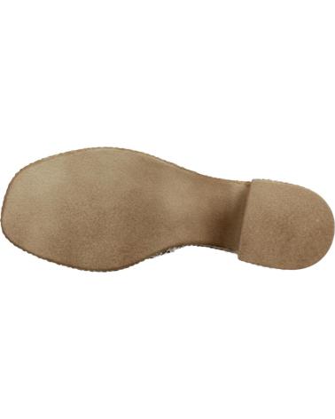 Zapatos de tacón de Mujer PORRONET ZUECOS MUJER MODELO 3172P COLOR ORO TAUPE