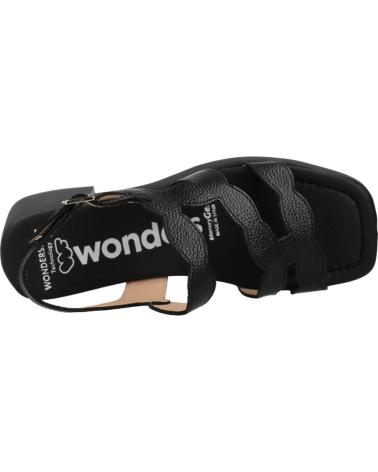 WONDERS SANDALIAS MUJER MODELO D1020 COLOR NEGRO