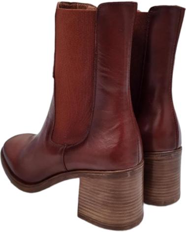 Botines de Mujer BRYAN BOTAS PIEL CUERO PIEL CONAC