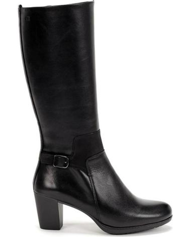 Botas de Mujer DORKING BOTAS PIEL NEGRAS CANA ALTA SUGAR NOBUCK NEGRO