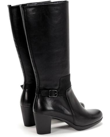 Botas de Mujer DORKING BOTAS PIEL NEGRAS CANA ALTA SUGAR NOBUCK NEGRO
