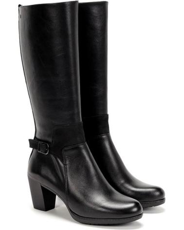 Botas de Mujer DORKING BOTAS PIEL NEGRAS CANA ALTA SUGAR NOBUCK NEGRO