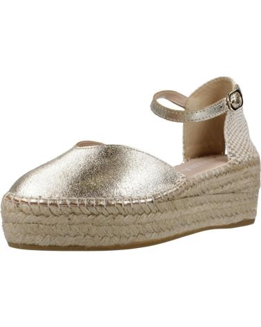Sandalen für Damen MACARENA ALPARGATAS MUJER MODELO JAVA26 COLOR ORO PLTN
