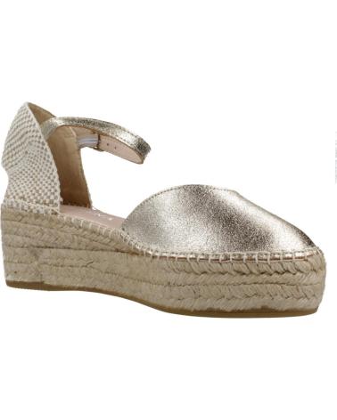 Sandalen für Damen MACARENA ALPARGATAS MUJER MODELO JAVA26 COLOR ORO PLTN