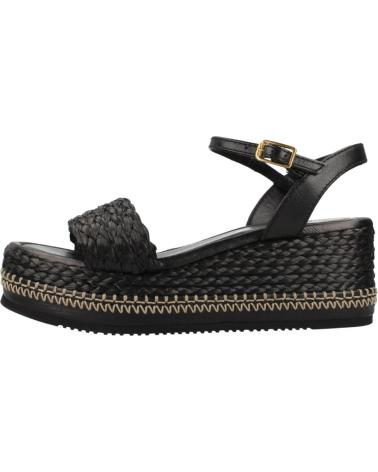 UNISA KEBEC 25 GRA PLATEAU-SANDALEN SCHWARZ BLACK