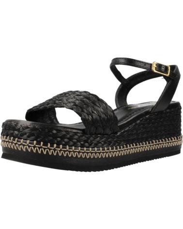 UNISA KEBEC 25 GRA PLATEAU-SANDALEN SCHWARZ BLACK