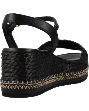 UNISA KEBEC 25 GRA PLATEAU-SANDALEN SCHWARZ BLACK