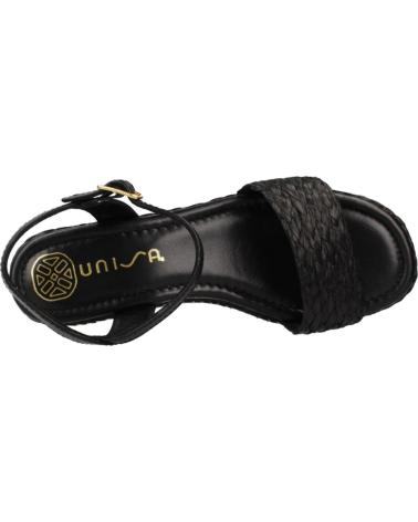 UNISA KEBEC 25 GRA PLATEAU-SANDALEN SCHWARZ BLACK