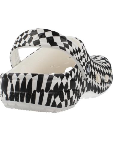 Zoccoli-De-Mujer-CROCS-ZUECOS-MUJER-MODELO-CLASSIC-WARPED-CHECKER-CLOG-COLOR-BLANCO-WHTBLK